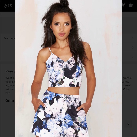 💜6️⃣ speechless floral crop top - Picture 1 of 5